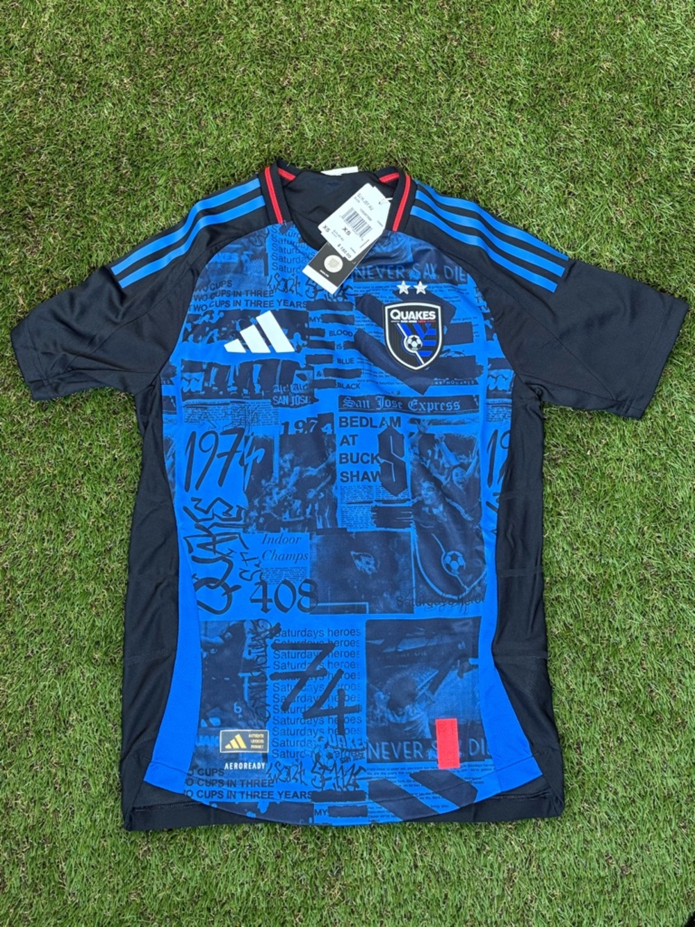 BNWT Adidas San Jose Earthquakes MLS Authentic Jersey Sz XS